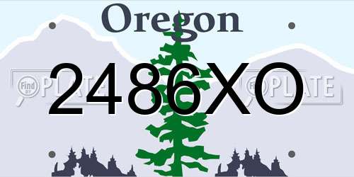 2486XO Oregon License Plate