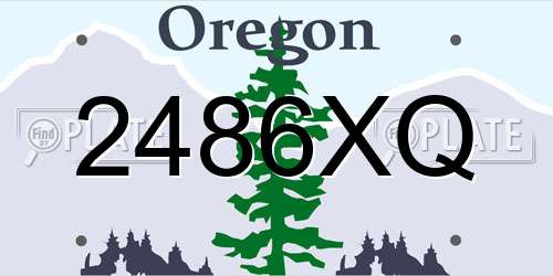 2486XQ Oregon License Plate