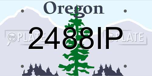 2488IP Oregon License Plate