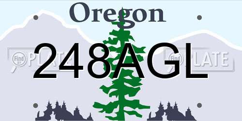 248AGL Oregon License Plate