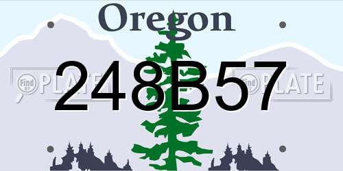 248B57 Oregon License Plate