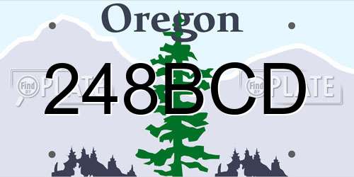 248BCD Oregon License Plate