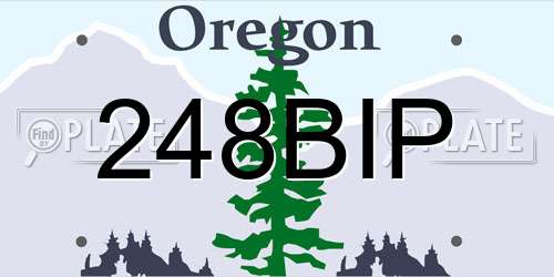 248BIP Oregon License Plate