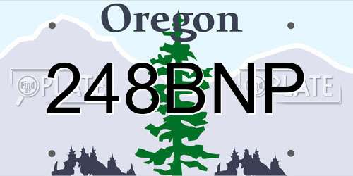 248BNP Oregon License Plate