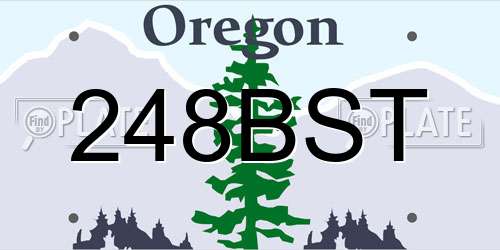 248BST Oregon License Plate