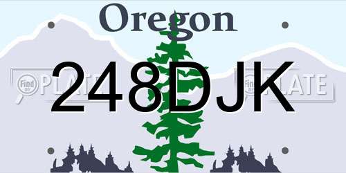 248DJK Oregon License Plate