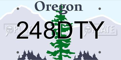 248DTY Oregon License Plate