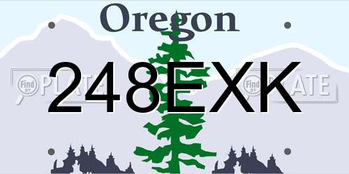 248EXK Oregon License Plate