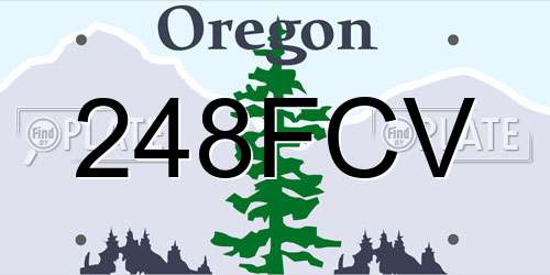 248FCV Oregon License Plate