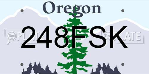 248FSK Oregon License Plate