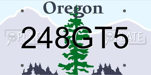 248GT5 Oregon License Plate