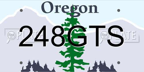 248GTS Oregon License Plate