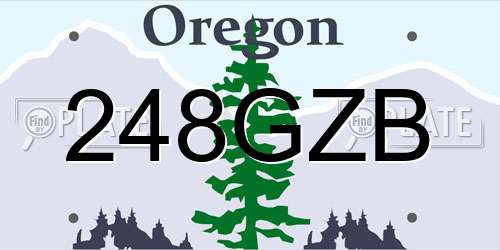 248GZB Oregon License Plate