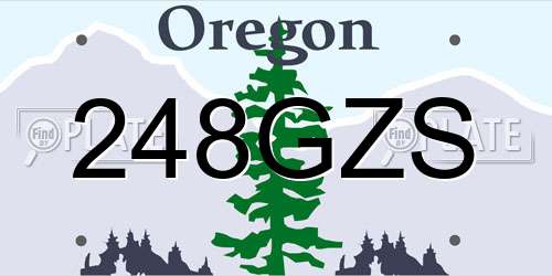 248GZS Oregon License Plate