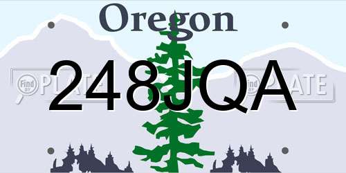 248JQA Oregon License Plate