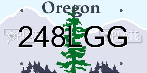 248LGG Oregon License Plate
