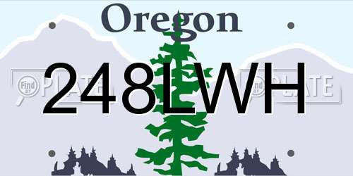 248LWH Oregon License Plate