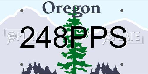 248PPS Oregon License Plate