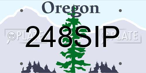 248SIP Oregon License Plate