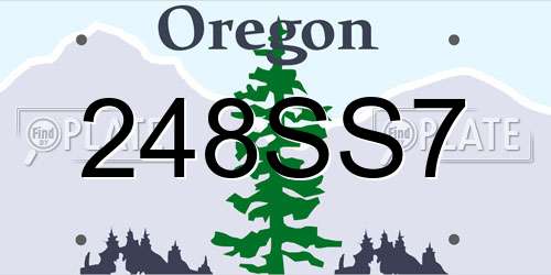 248SS7 Oregon License Plate