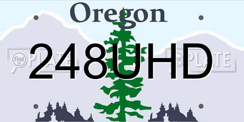 248UHD Oregon License Plate