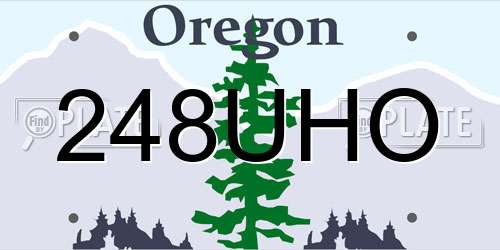 248UHO Oregon License Plate