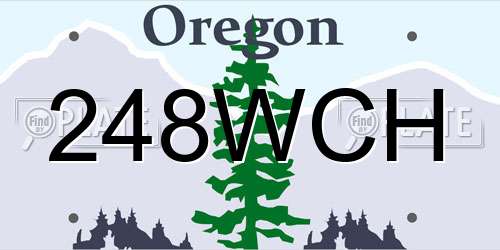 248WCH Oregon License Plate