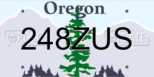 248ZUS Oregon License Plate