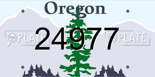 24977 Oregon License Plate