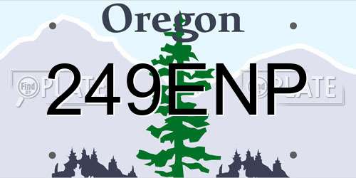 249ENP Oregon License Plate