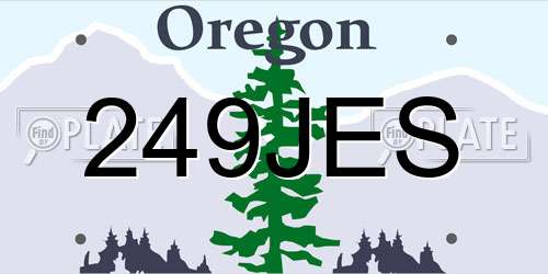249JES Oregon License Plate