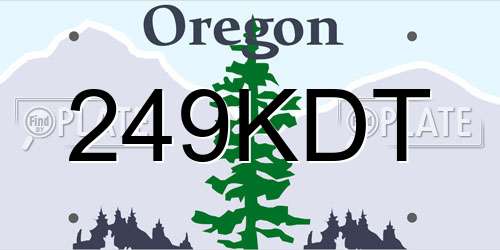 249KDT Oregon License Plate
