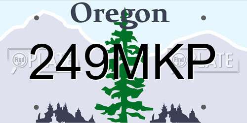 249MKP Oregon License Plate