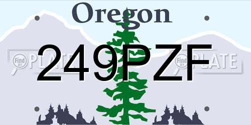 249PZF Oregon License Plate