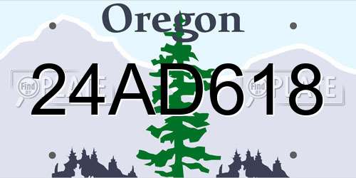 24AD618 Oregon License Plate