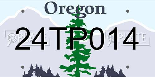 24TP014 Oregon License Plate