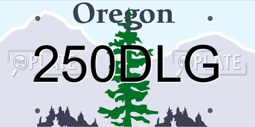 250DLG Oregon License Plate