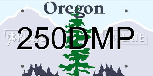 250DMP Oregon License Plate