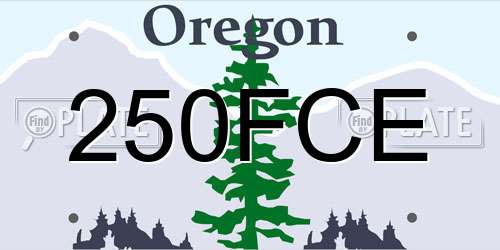 250FCE Oregon License Plate