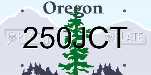 250JCT Oregon License Plate