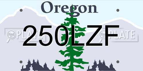 250LZF Oregon License Plate
