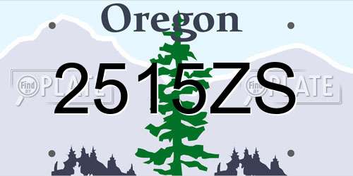 2515ZS Oregon License Plate
