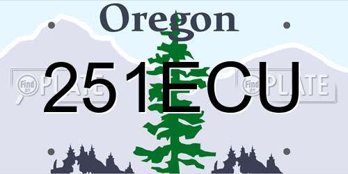 251ECU Oregon License Plate