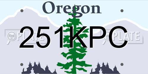 251KPC Oregon License Plate