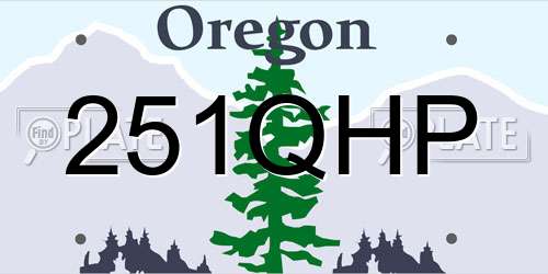251QHP Oregon License Plate