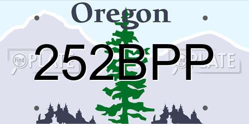252BPP Oregon License Plate