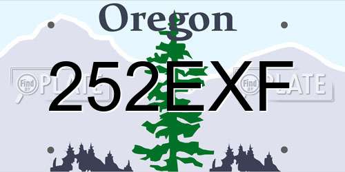 252EXF Oregon License Plate