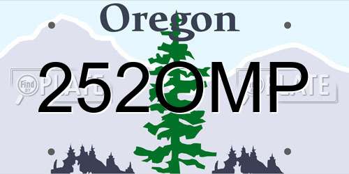 252OMP Oregon License Plate