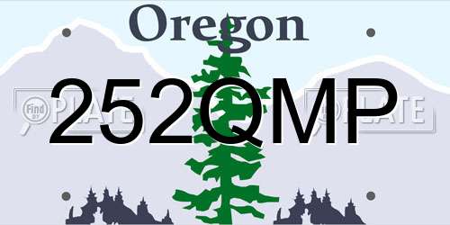 252QMP Oregon License Plate