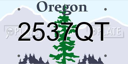 2537QT Oregon License Plate